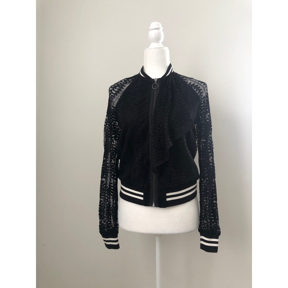 Rachel Roy Lace Ruffle Jacket